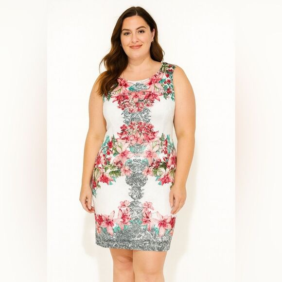 Sandra Darren Floral Dress size 12 - Picture 1 of 9